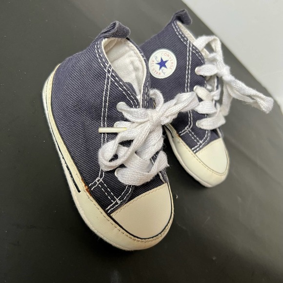 Converse Chuck Taylor All Star Prewalker Booties Blue Canvas Crib size 4 - Picture 2 of 10